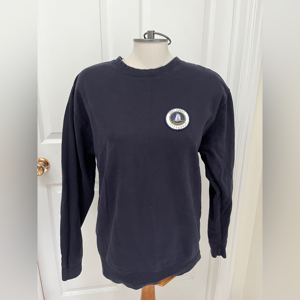 East Coast Lifestyle Cozy Navy Blue Crew Neck Sweatshirt